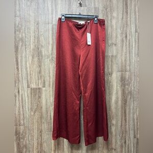 Vince Rust Red Wide Leg Pull-On Pants